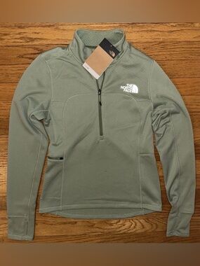 The North Face Winter Warm Pro 1/4 Zip Jacket Women’s Small Slate Moss Brand New
